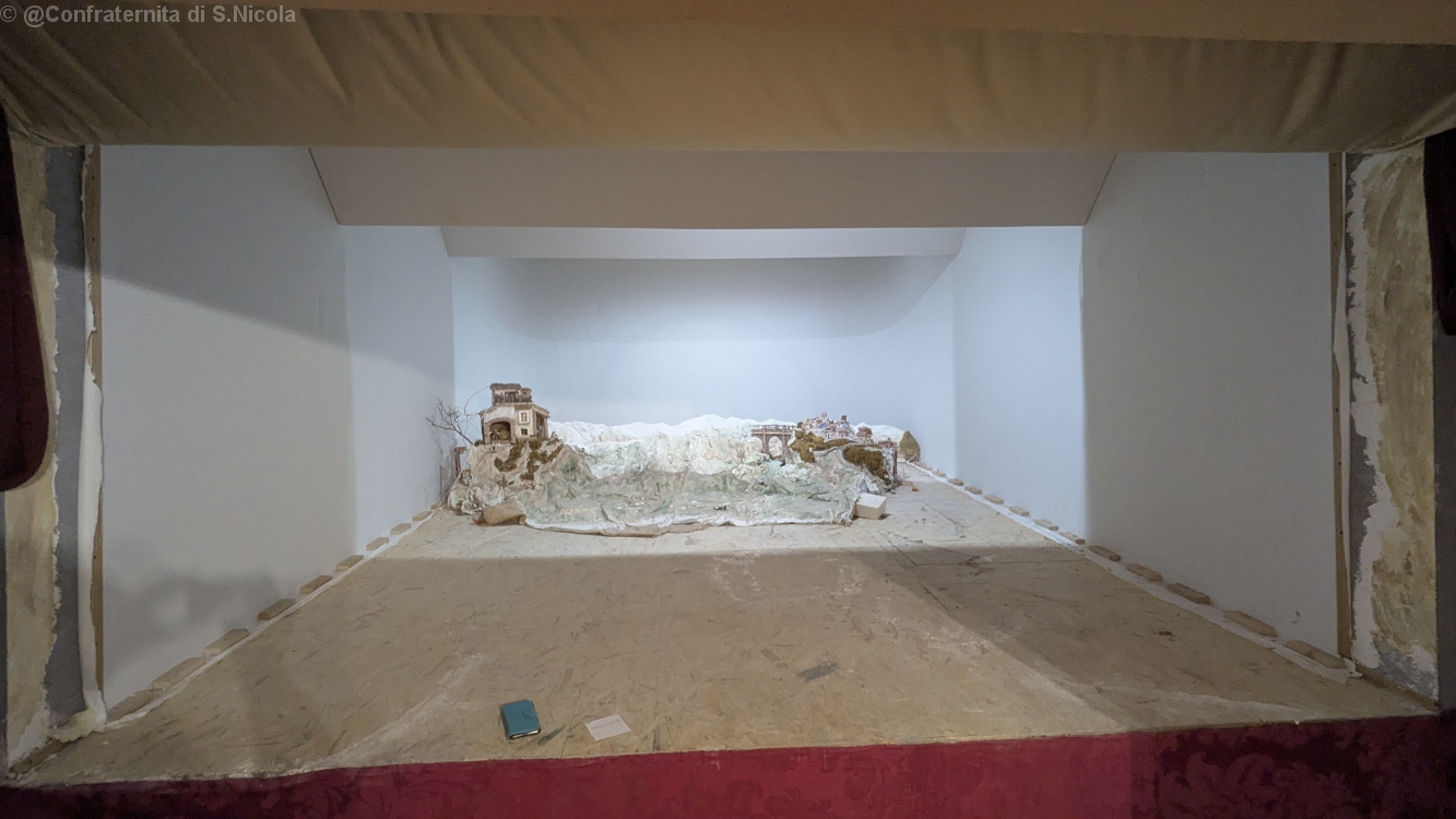 Scena rimasta del vecchio presepe