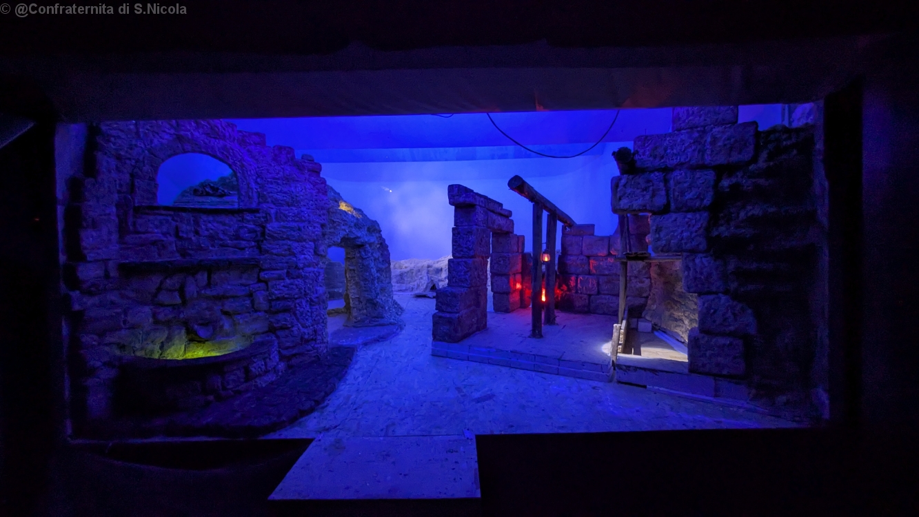 Il presepe prende forma, prova della parte elettrica delle fasi