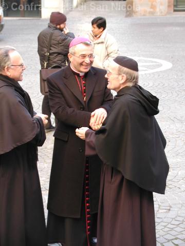 Padre Boffelli insieme al M.to R.do Padre Provinciale Giovanni Scanavino e S.Ecc. Mons. Vecerrica