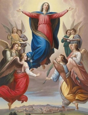 Maria è assunta in cielo.